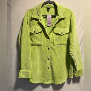 Universal Thread Lime Corduroy Button Down Shirt